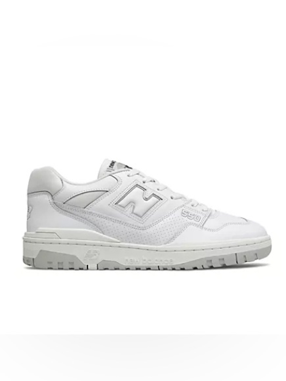 New Balance 550 White Rain Cloud Leather Sneakers Women/ Men
